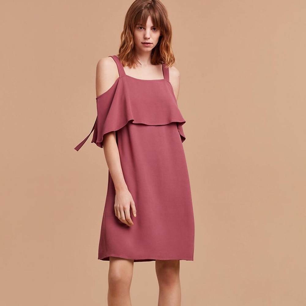 Wilfred Aritzia (NWT) Ellipse mini open shoulder dress - Large